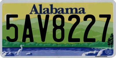 AL license plate 5AV8227