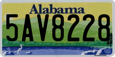 AL license plate 5AV8228