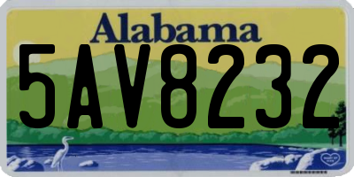 AL license plate 5AV8232