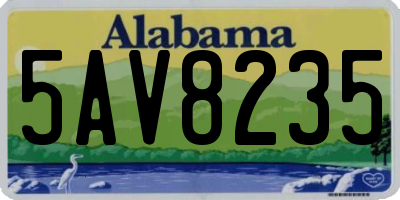 AL license plate 5AV8235