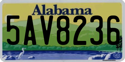 AL license plate 5AV8236