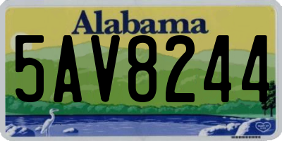AL license plate 5AV8244