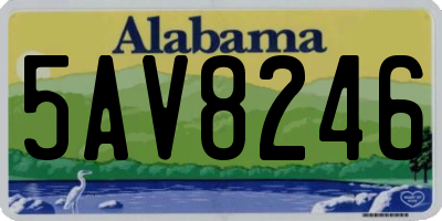 AL license plate 5AV8246