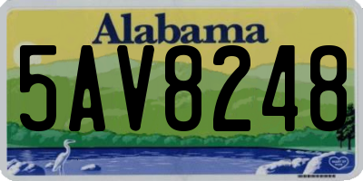 AL license plate 5AV8248