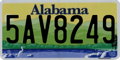 AL license plate 5AV8249