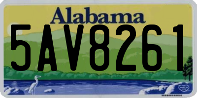 AL license plate 5AV8261