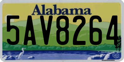 AL license plate 5AV8264