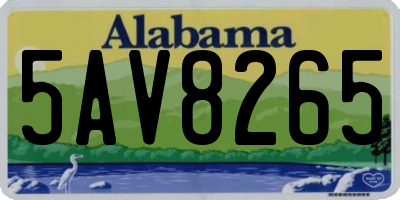 AL license plate 5AV8265