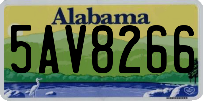 AL license plate 5AV8266