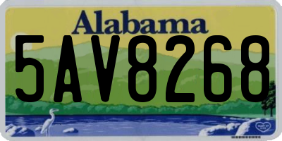 AL license plate 5AV8268