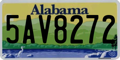 AL license plate 5AV8272