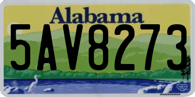 AL license plate 5AV8273