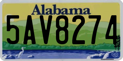 AL license plate 5AV8274