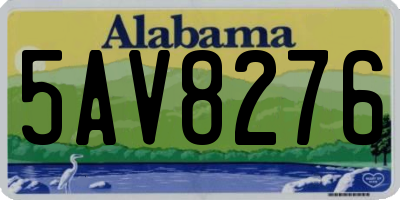 AL license plate 5AV8276