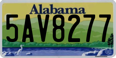 AL license plate 5AV8277