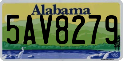 AL license plate 5AV8279