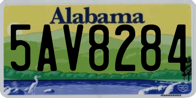 AL license plate 5AV8284