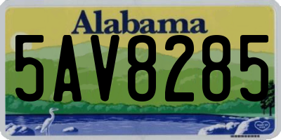 AL license plate 5AV8285