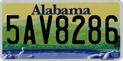 AL license plate 5AV8286