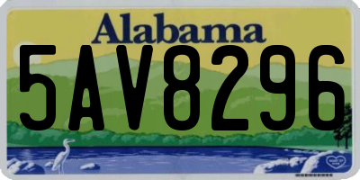 AL license plate 5AV8296