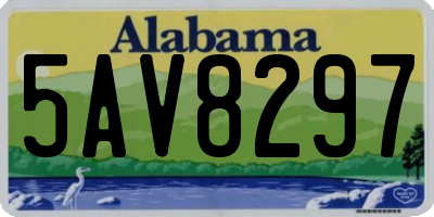 AL license plate 5AV8297