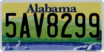 AL license plate 5AV8299