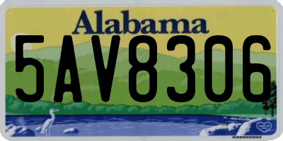 AL license plate 5AV8306