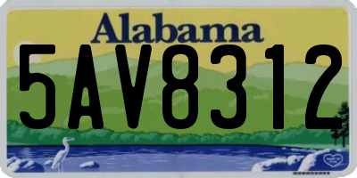 AL license plate 5AV8312