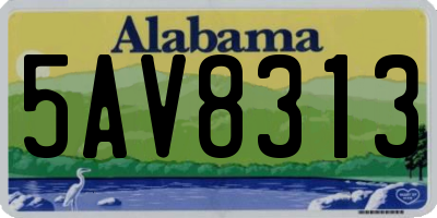 AL license plate 5AV8313