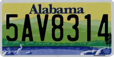 AL license plate 5AV8314