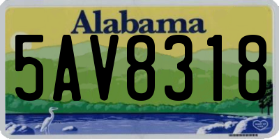 AL license plate 5AV8318