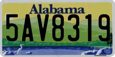 AL license plate 5AV8319
