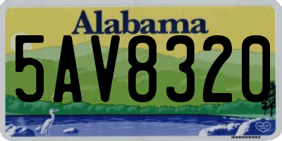 AL license plate 5AV8320
