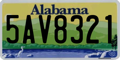 AL license plate 5AV8321