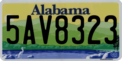 AL license plate 5AV8323