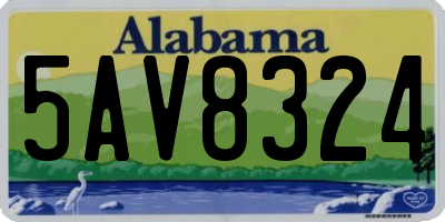AL license plate 5AV8324