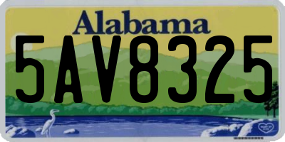 AL license plate 5AV8325