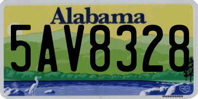 AL license plate 5AV8328