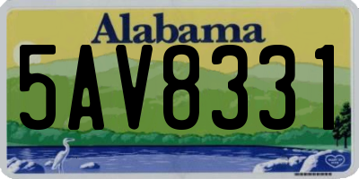 AL license plate 5AV8331