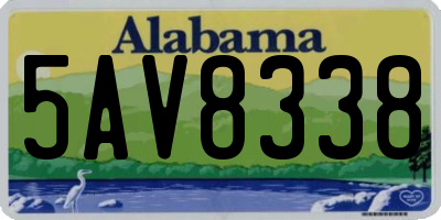 AL license plate 5AV8338