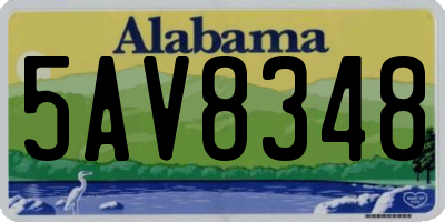 AL license plate 5AV8348