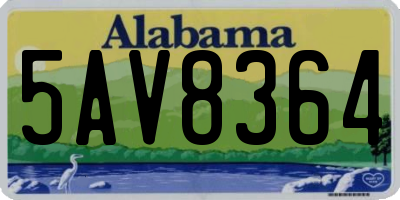 AL license plate 5AV8364
