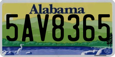 AL license plate 5AV8365