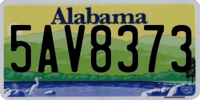 AL license plate 5AV8373