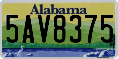 AL license plate 5AV8375