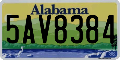 AL license plate 5AV8384