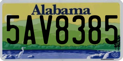 AL license plate 5AV8385