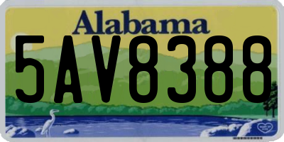 AL license plate 5AV8388