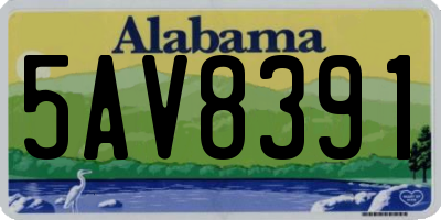 AL license plate 5AV8391