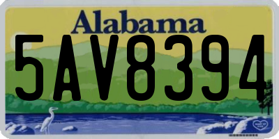AL license plate 5AV8394